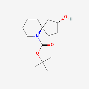molecular formula C14H25NO3 B13550993 rac-tert-butyl (2R,5R)-2-hydroxy-6-azaspiro[4.5]decane-6-carboxylate 