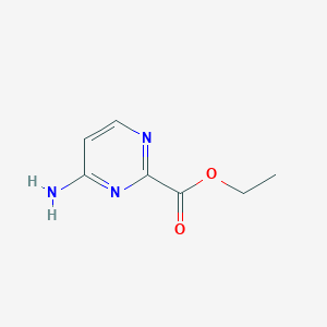 molecular formula C7H9N3O2 B1355104 Ethyl 4-aminopyrimidine-2-carboxylate CAS No. 71470-41-2