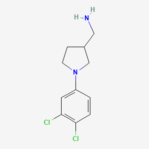 molecular formula C11H14Cl2N2 B13551053 [1-(3,4-Dichlorophenyl)pyrrolidin-3-yl]methanamine 