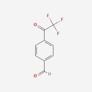 molecular formula C9H5F3O2 B1355106 4-(Trifluoroacetyl)benzaldehyde CAS No. 86988-50-3