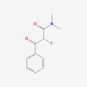 molecular formula C11H12FNO2 B135511 2-fluoro-N,N-dimethyl-3-oxo-3-phenylpropanamide CAS No. 154353-55-6