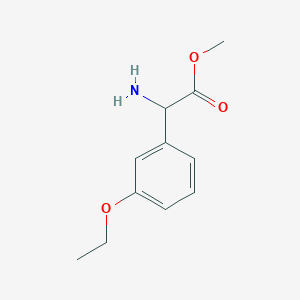molecular formula C11H15NO3 B13551119 Methyl 2-amino-2-(3-ethoxyphenyl)acetate 