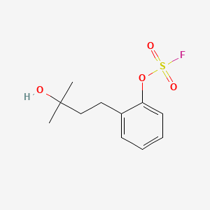 molecular formula C11H15FO4S B13551142 2-(3-Hydroxy-3-methylbutyl)phenylfluoranesulfonate 