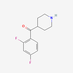 molecular formula C12H13F2NO B1355115 (2,4-Difluorophenyl)(piperidin-4-yl)methanone CAS No. 84162-86-7