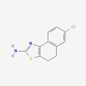 molecular formula C11H9ClN2S B13551150 7-chloro-4H,5H-naphtho[1,2-d][1,3]thiazol-2-amine 