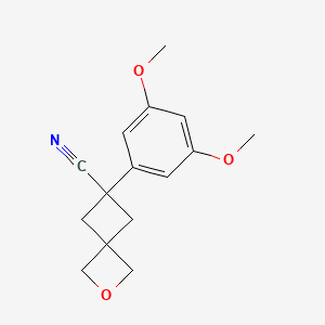 molecular formula C15H17NO3 B13551161 6-(3,5-Dimethoxyphenyl)-2-oxaspiro[3.3]heptane-6-carbonitrile 