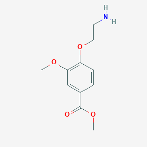 molecular formula C11H15NO4 B13551166 Methyl 4-(2-aminoethoxy)-3-methoxybenzoate 