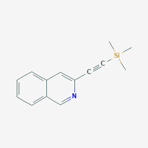 molecular formula C14H15NSi B1355118 3-((三甲基甲硅烷基)乙炔基)异喹啉 CAS No. 86521-11-1