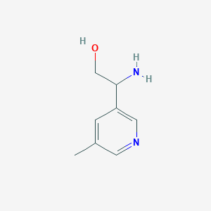 molecular formula C8H12N2O B13551180 2-Amino-2-(5-methylpyridin-3-yl)ethan-1-ol 