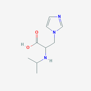 molecular formula C9H15N3O2 B13551193 3-(1h-Imidazol-1-yl)-2-(isopropylamino)propanoic acid 