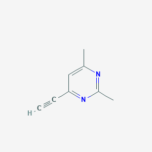 molecular formula C8H8N2 B1355120 4-Ethynyl-2,6-dimethylpyrimidine 