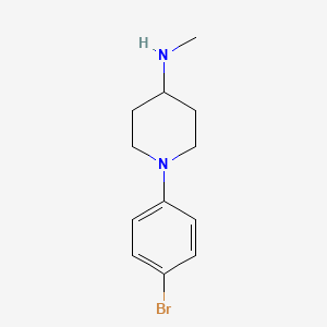 molecular formula C12H17BrN2 B13551202 1-(4-Bromophenyl)-N-methyl-4-piperidinamine 