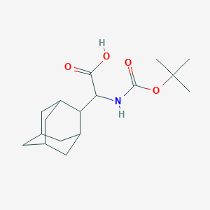 molecular formula C17H27NO4 B13551218 2-(Adamantan-2-yl)-2-{[(tert-butoxy)carbonyl]amino}aceticacid 