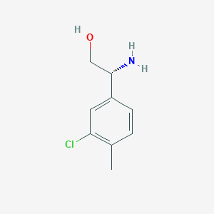 molecular formula C9H12ClNO B13551250 (r)-2-Amino-2-(3-chloro-4-methylphenyl)ethan-1-ol 