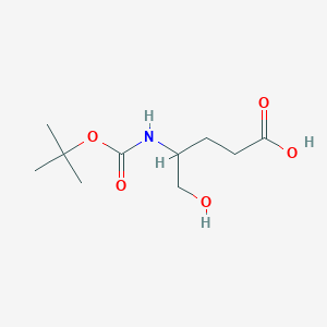 molecular formula C10H19NO5 B13551258 4-{[(Tert-butoxy)carbonyl]amino}-5-hydroxypentanoic acid 