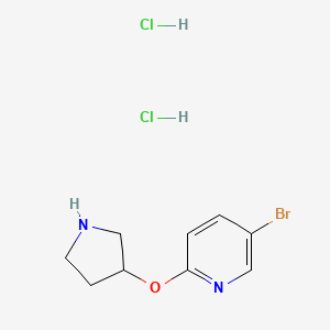 molecular formula C9H13BrCl2N2O B13551293 5-Bromo-2-(pyrrolidin-3-yloxy)pyridinedihydrochloride 