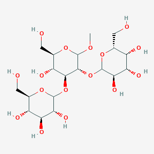 molecular formula C19H34O16 B135513 Methyl 2-O-galactopyranosyl-3-O-glucopyranosylglucopyranoside CAS No. 131614-86-3