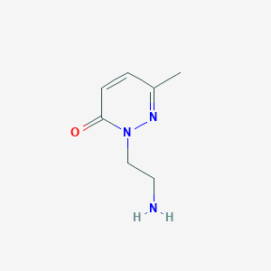 molecular formula C7H11N3O B1355131 2-(2-氨基乙基)-6-甲基吡啶并嗪-3(2H)-酮 CAS No. 344259-15-0
