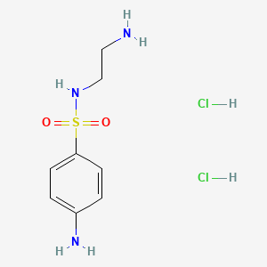 molecular formula C8H15Cl2N3O2S B13551343 4-amino-N-(2-aminoethyl)benzene-1-sulfonamidedihydrochloride 