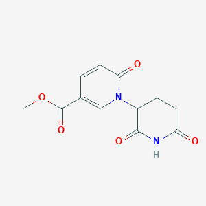 molecular formula C12H12N2O5 B13551350 Methyl 1-(2,6-dioxopiperidin-3-yl)-6-oxo-1,6-dihydropyridine-3-carboxylate 