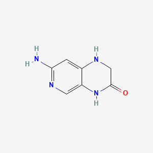 molecular formula C7H8N4O B13551384 7-amino-1H,2H,3H,4H-pyrido[3,4-b]pyrazin-3-one 