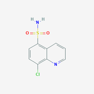 molecular formula C9H7ClN2O2S B13551387 8-Chloroquinoline-5-sulfonamide 