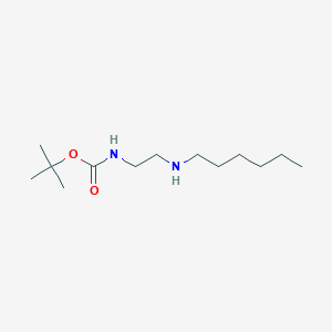 molecular formula C13H28N2O2 B13551430 tert-butylN-[2-(hexylamino)ethyl]carbamate 