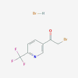 molecular formula C8H6Br2F3NO B13551451 2-Bromo-1-[6-(trifluoromethyl)-3-pyridinyl]ethanone hydrobromide 