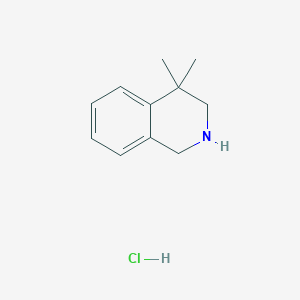 molecular formula C11H16ClN B1355147 4,4-Dimethyl-1,2,3,4-tetrahydroisoquinoline hydrochloride CAS No. 41565-86-0