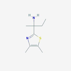 molecular formula C9H16N2S B13551470 2-(4,5-Dimethylthiazol-2-yl)butan-2-amine 