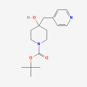 molecular formula C16H24N2O3 B13551528 Tert-butyl 4-hydroxy-4-(pyridin-4-ylmethyl)piperidine-1-carboxylate 