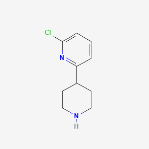 molecular formula C10H13ClN2 B13551568 2-Chloro-6-(4-piperidyl)pyridine 