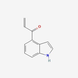 molecular formula C11H9NO B13551575 1-(1H-indol-4-yl)prop-2-en-1-one 