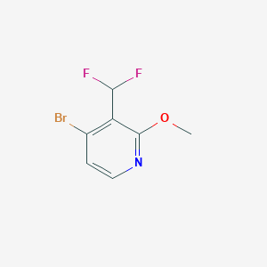 molecular formula C7H6BrF2NO B13551581 4-Bromo-3-(difluoromethyl)-2-methoxypyridine 