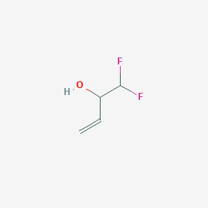 molecular formula C4H6F2O B13551583 1,1-Difluorobut-3-en-2-ol 