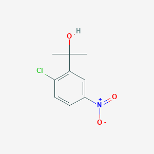 molecular formula C9H10ClNO3 B13551591 2-(2-Chloro-5-nitrophenyl)propan-2-ol 