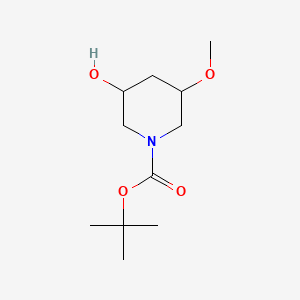 molecular formula C11H21NO4 B13551642 Tert-butyl 3-hydroxy-5-methoxypiperidine-1-carboxylate 