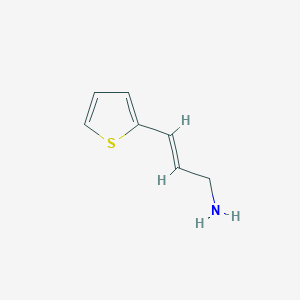 molecular formula C7H9NS B13551655 (E)-3-(Thiophen-2-yl)prop-2-en-1-amine 
