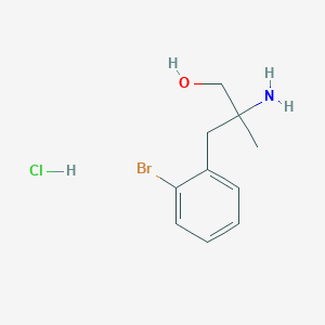molecular formula C10H15BrClNO B13551683 2-Amino-3-(2-bromophenyl)-2-methylpropan-1-olhydrochloride 