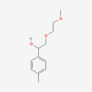 molecular formula C12H18O3 B13551686 2-(2-Methoxyethoxy)-1-(p-tolyl)ethan-1-ol 