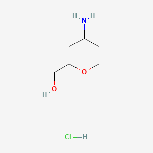 molecular formula C6H14ClNO2 B13551716 (4-Aminooxan-2-yl)methanol hydrochloride CAS No. 2803855-76-5