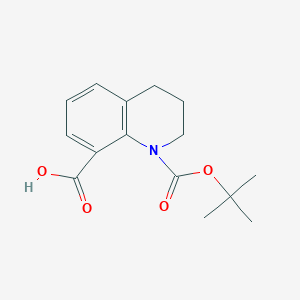 molecular formula C15H19NO4 B13551723 1-(tert-Butoxycarbonyl)-1,2,3,4-tetrahydroquinoline-8-carboxylic acid 