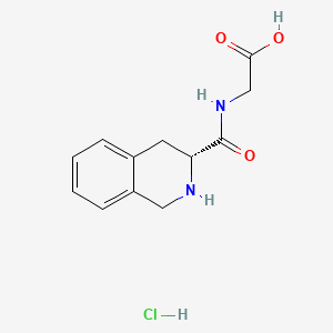 molecular formula C12H15ClN2O3 B13551782 2-{[(3R)-1,2,3,4-tetrahydroisoquinolin-3-yl]formamido}aceticacidhydrochloride 