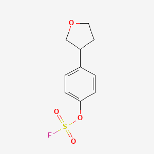 molecular formula C10H11FO4S B13551800 4-(Oxolan-3-yl)phenyl fluoranesulfonate 
