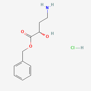 molecular formula C11H16ClNO3 B13551810 benzyl(2S)-4-amino-2-hydroxybutanoatehydrochloride 