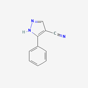 molecular formula C10H7N3 B1355183 3-Phenyl-1H-pyrazole-4-carbonitrile 