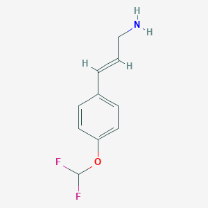 molecular formula C10H11F2NO B13551947 3-(4-(Difluoromethoxy)phenyl)prop-2-en-1-amine 