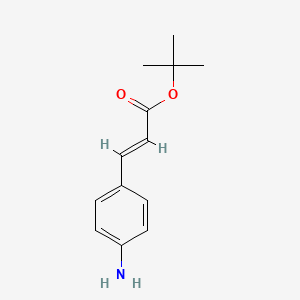 molecular formula C13H17NO2 B13551960 tert-Butyl (E)-3-(4-aminophenyl)acrylate 