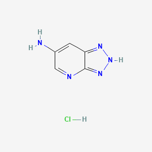 molecular formula C5H6ClN5 B13552029 1H-[1,2,3]triazolo[4,5-b]pyridin-6-aminehydrochloride 