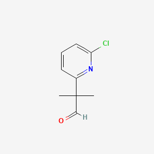 molecular formula C9H10ClNO B13552047 2-(6-Chloropyridin-2-yl)-2-methylpropanal 